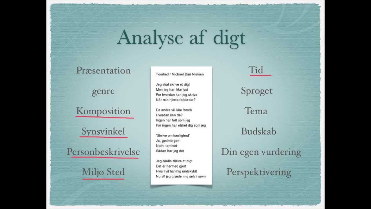Digt-analyse del 2