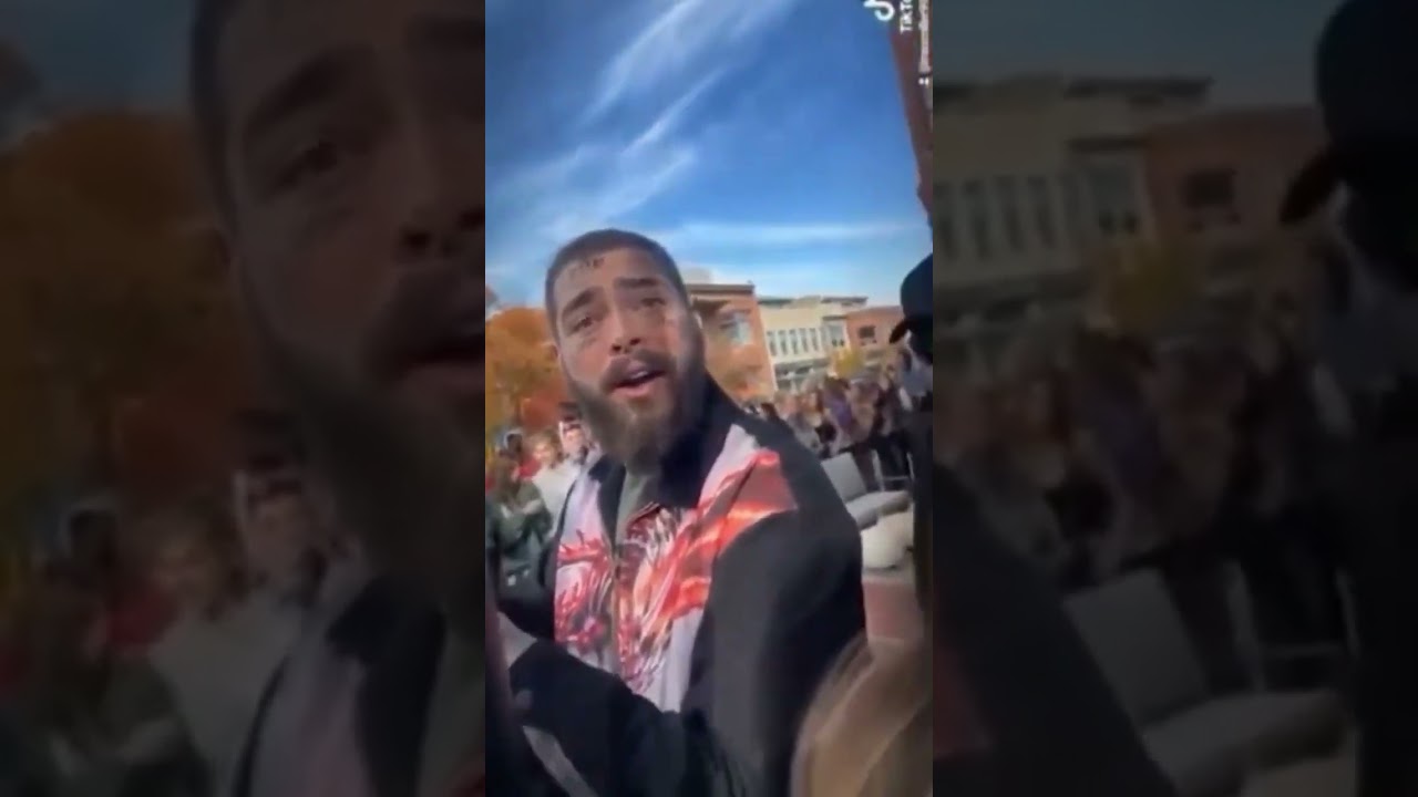 Sick teenager says rude things about Post Malone in front of his face ! #shorts #postmalone #trend