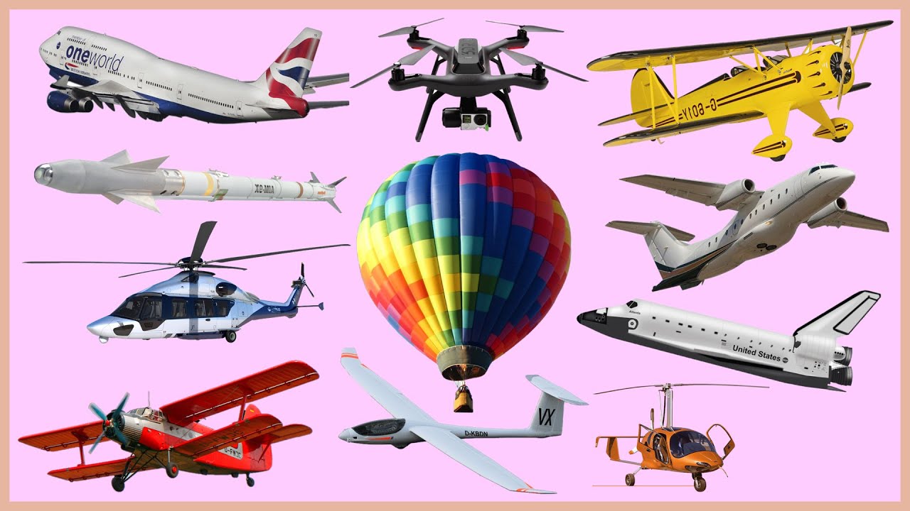 Things That Fly - Helicopter, Fighter Jets, Drones, Airplanes| Air transport Vehicles | #airplane