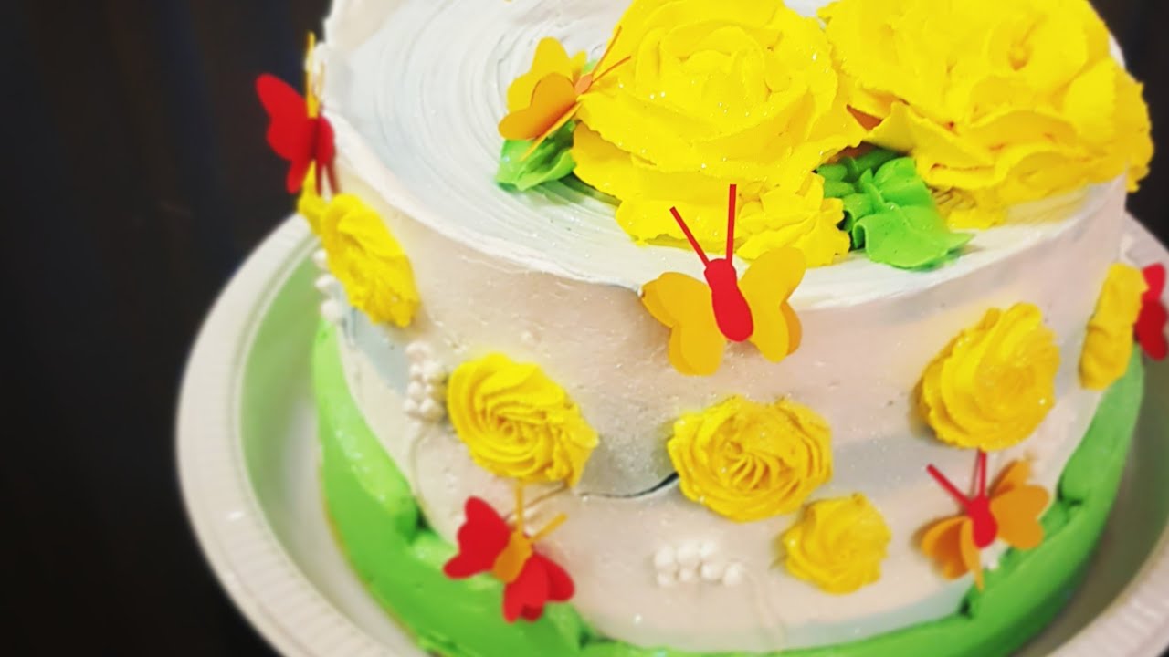 BOLO JARDIM COM ROSETAS | BOLO FLORES | FLOWER POWER CAKE | Ramos Cakes