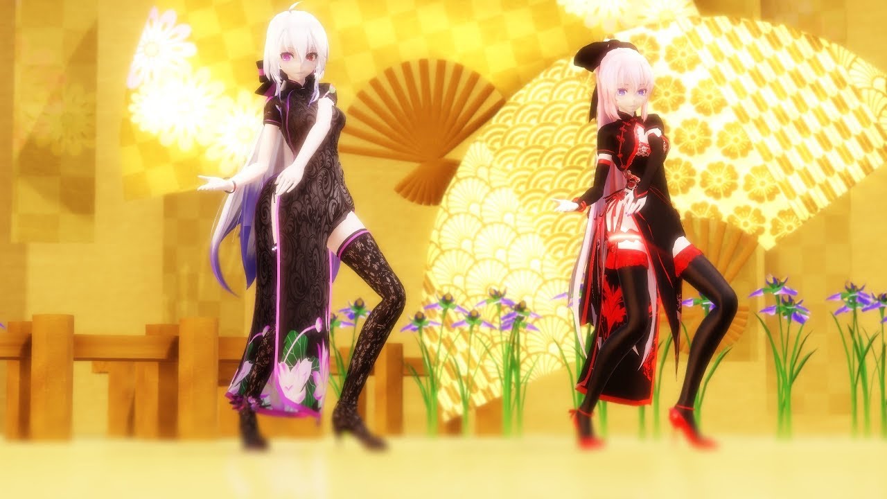 【TDA・MMD】『神諭法則』【1440p-60fps or WQHD】Haku＆Luka China Dress