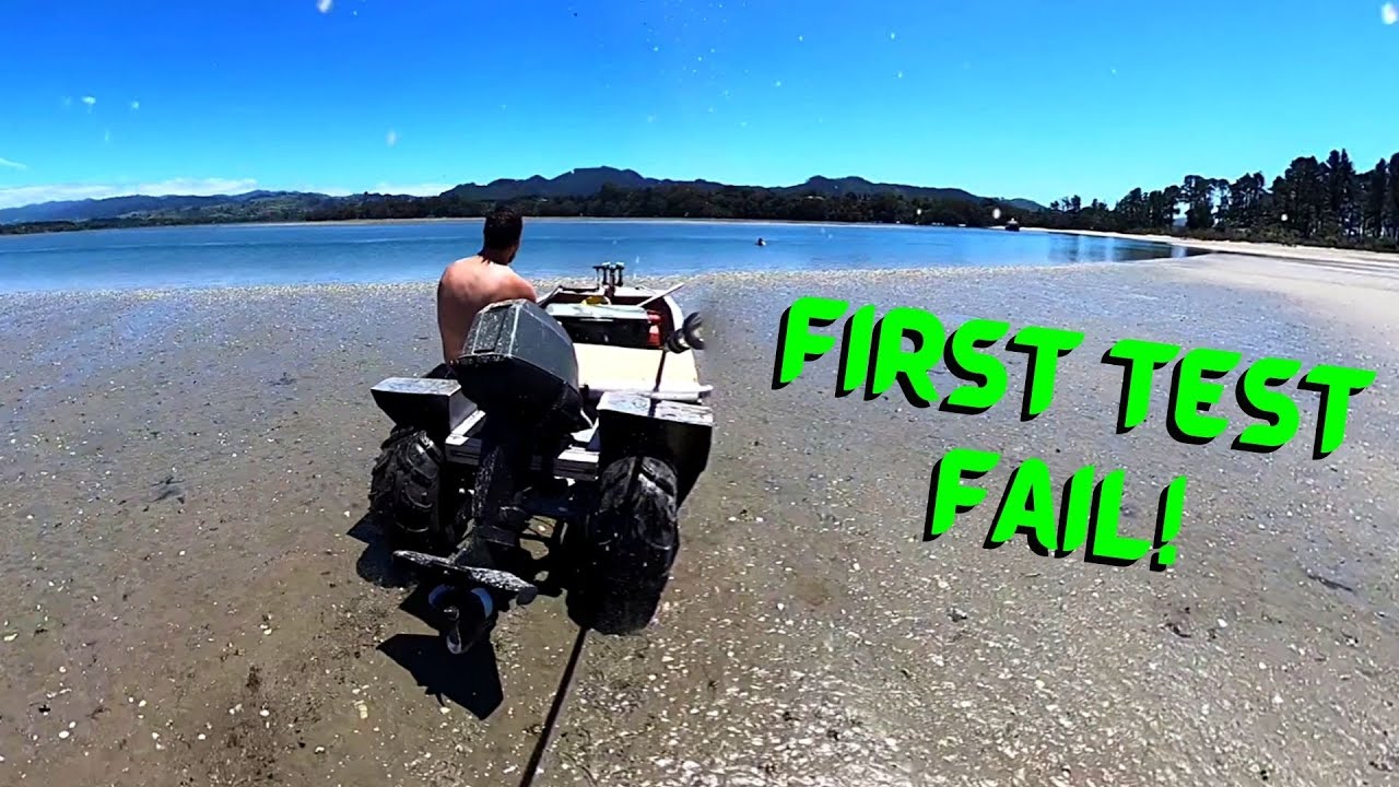 Amphibious ATV Boat Build, Part 5 Test and Fail!