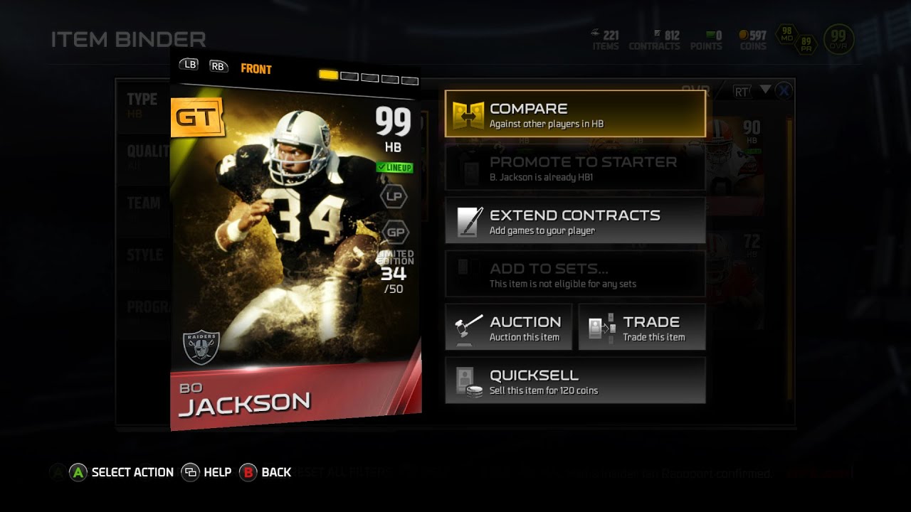 Mut 15 Golden Ticket Bo Jackson Review