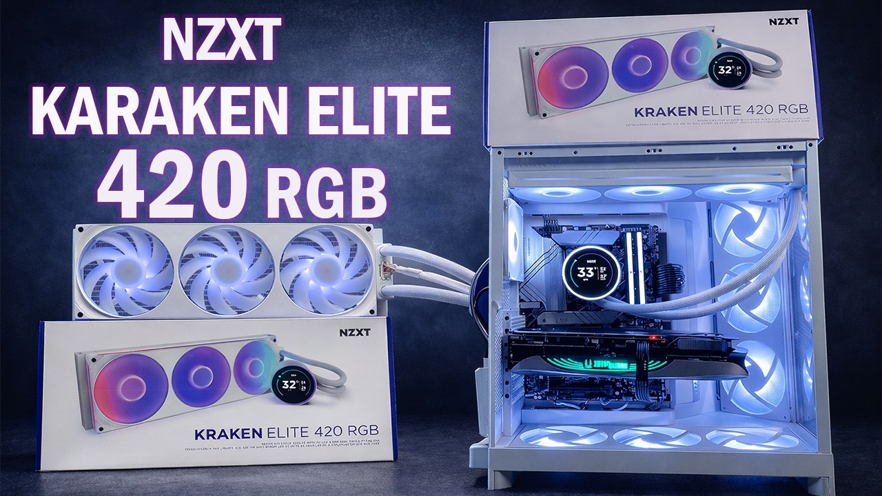 How To install NZXT Kraken Elite 420 RGB AIO CPU Liquid Cooler (Unbox install test )