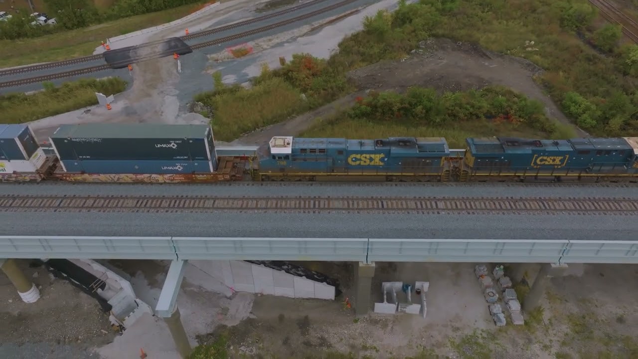 CSX Operates The First Train Across Forest Hill Flyover