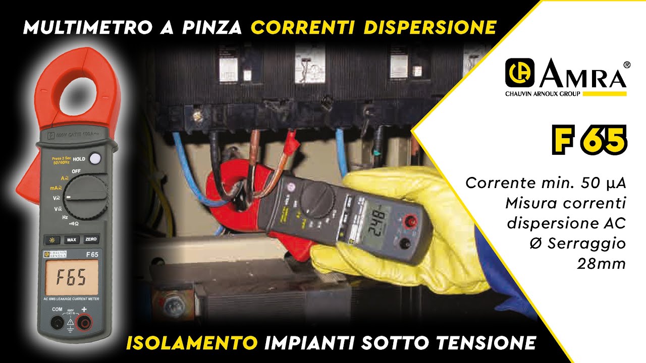 F65 | Multimetro a Pinza per Correnti di Dispersione TRMS AC e isolamento impianti sotto tensione