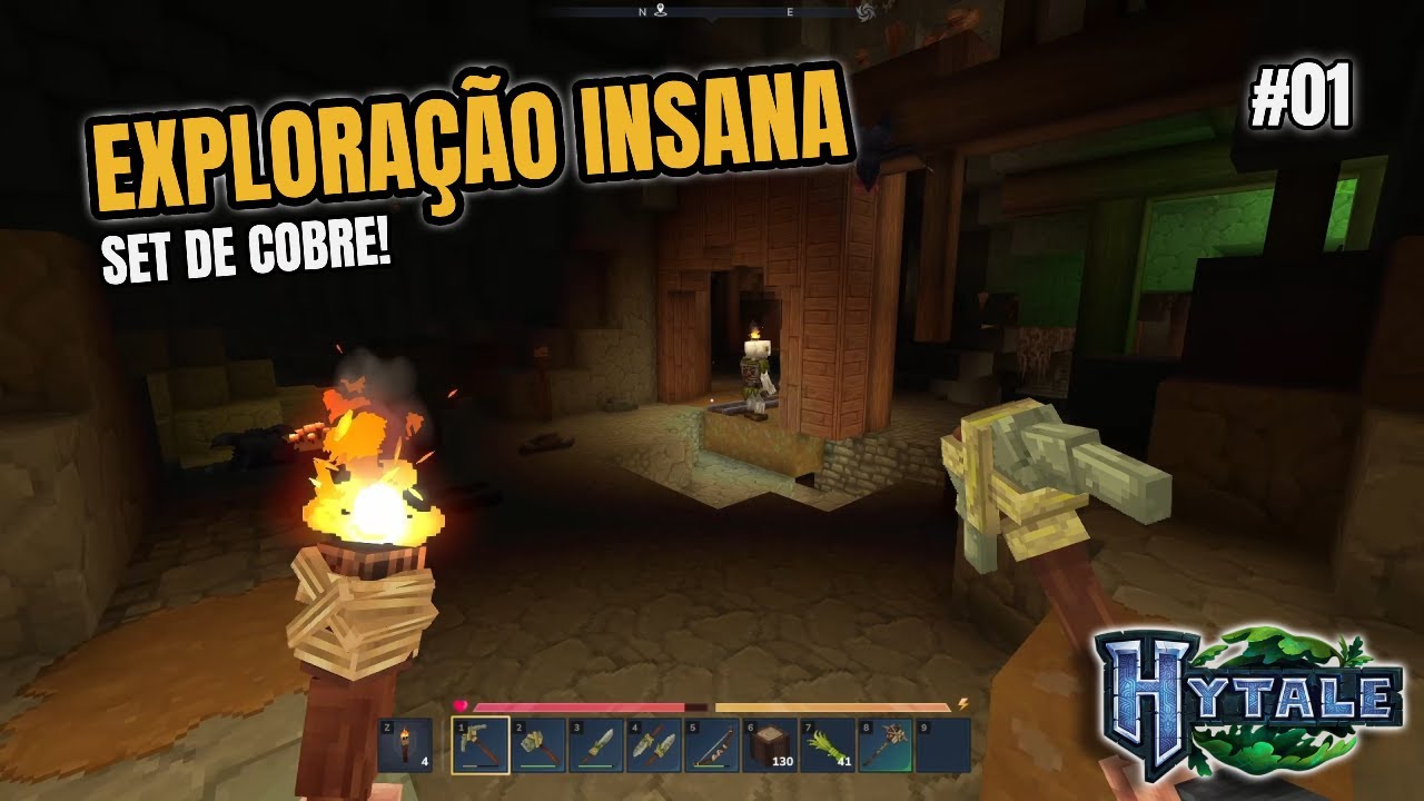 Caí na Caverna… e Saí com Armadura Completa! | Hytale #01