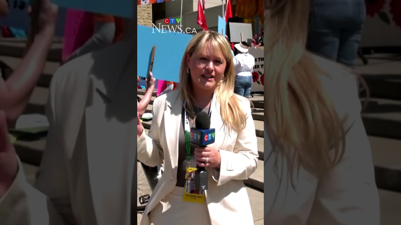 Hundreds protest and march through Calgary&rsquo;s core as G7 dignitaries arrive