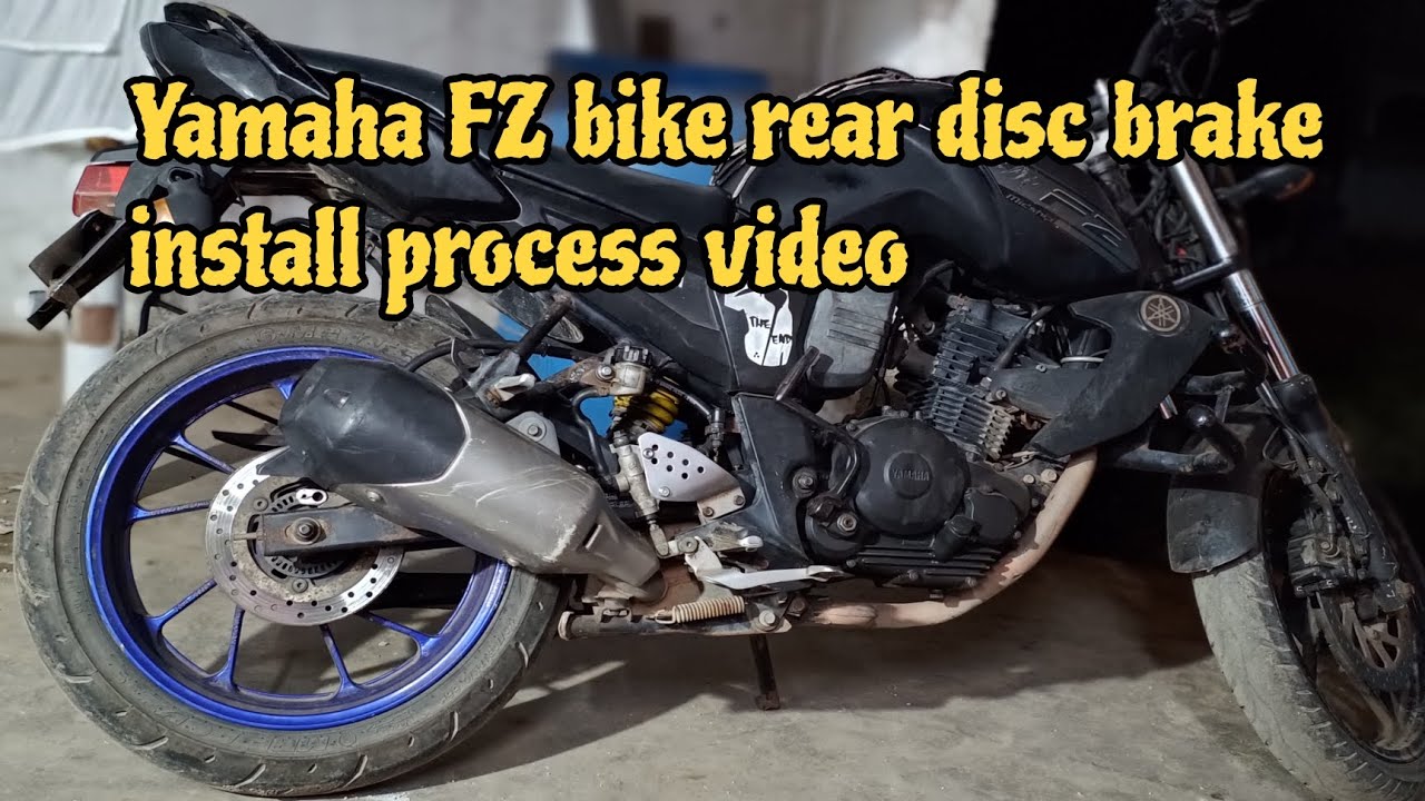 how to Yamaha FZ bike rear disc brake install video R15 v3 disc install FZ16 bike #modified #yamaha