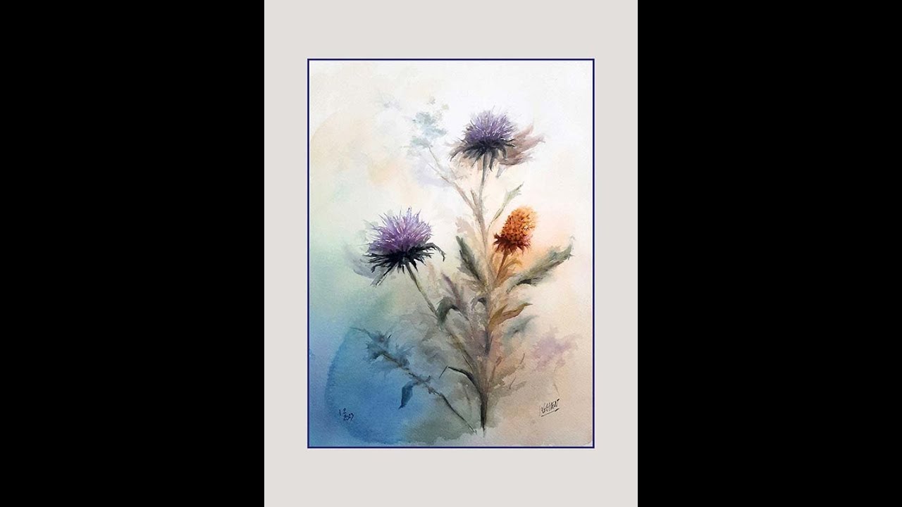 L'Atelier de Proxy - démonstration Chardons à l’aquarelle