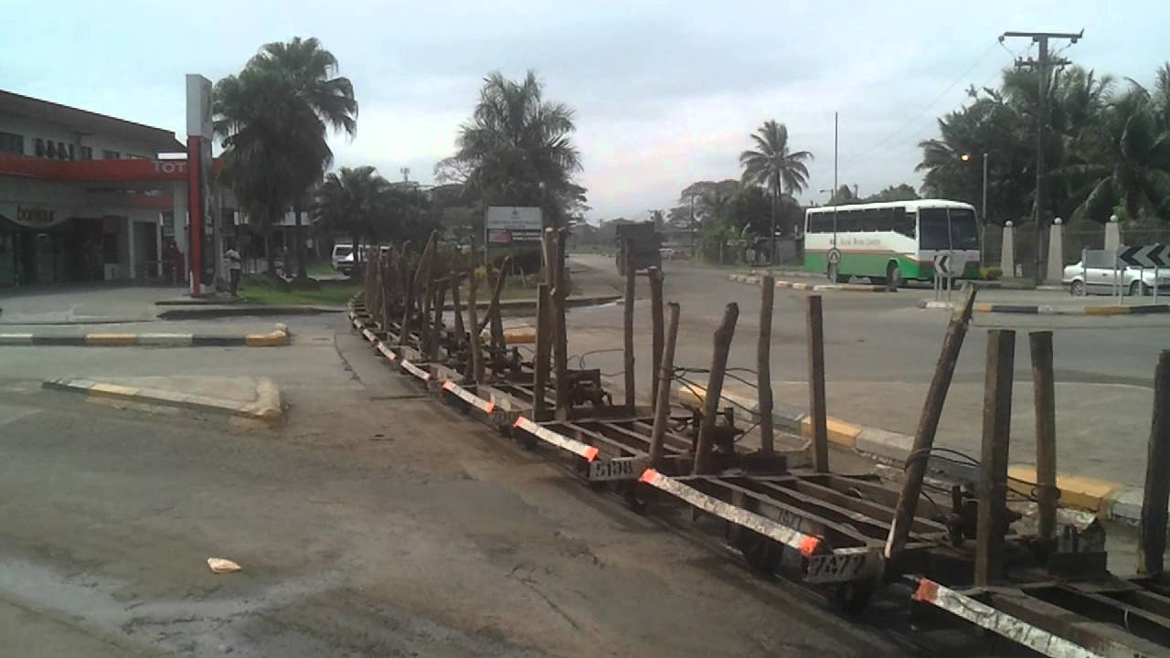 Unexpected sugar cane train in Nadi Fiji