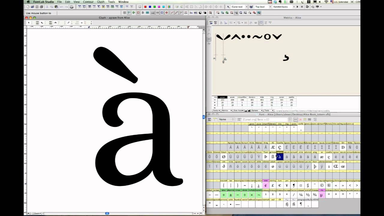 Building accented glyphs in FontLab (Russian)