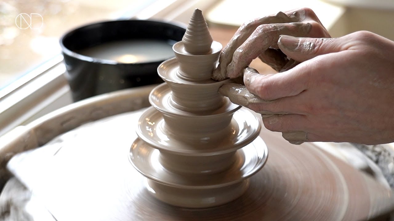 물레로 만든 도자기 트리 접시 : Making a Ceramic Tree Plate [ONDO STUDIO]
