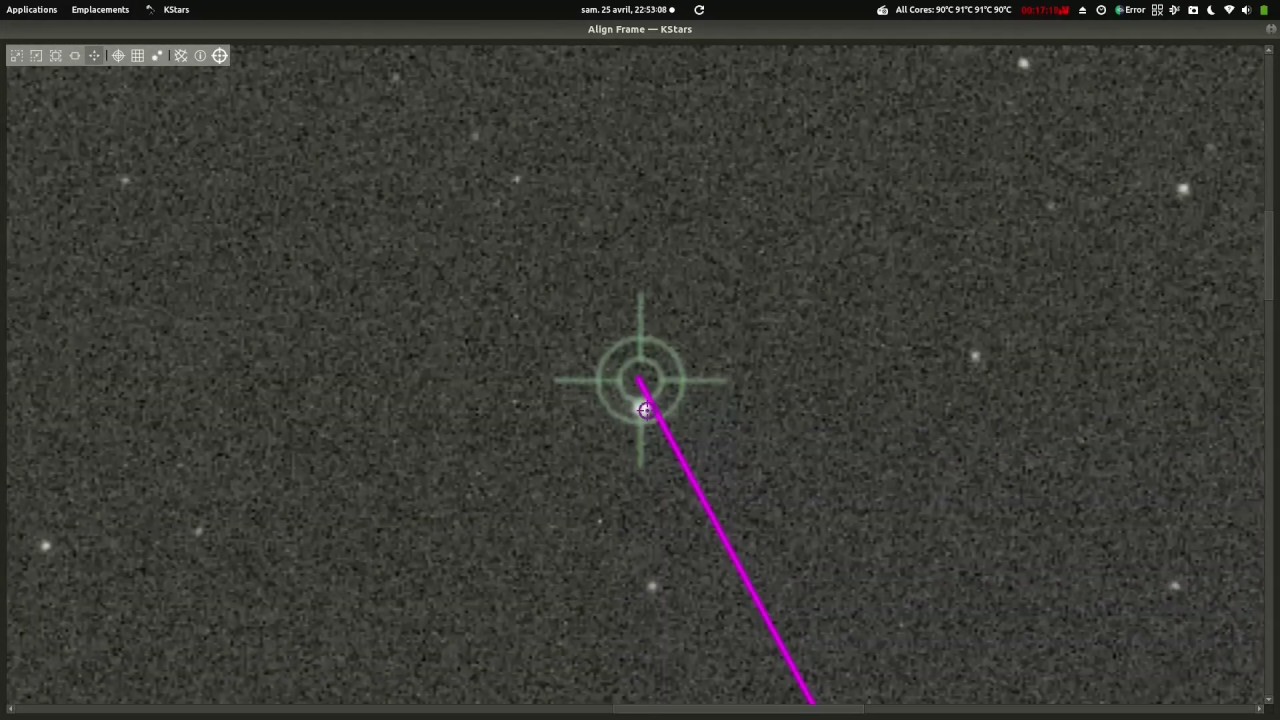 Alignement polaire dans kstars