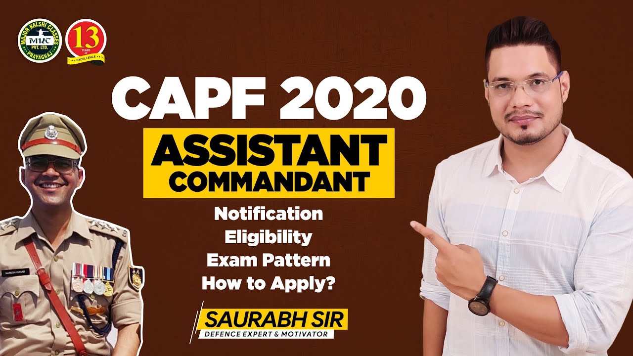 CAPF 2020 Notification- CAPF Assistant Commandant Eligibility, Exam Pattern, Syllabus by Saurabh Sir