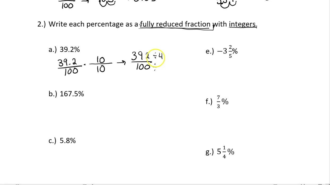 Section 7.1 Mandie Introduces How to Solve Percentage Problems Using Translation