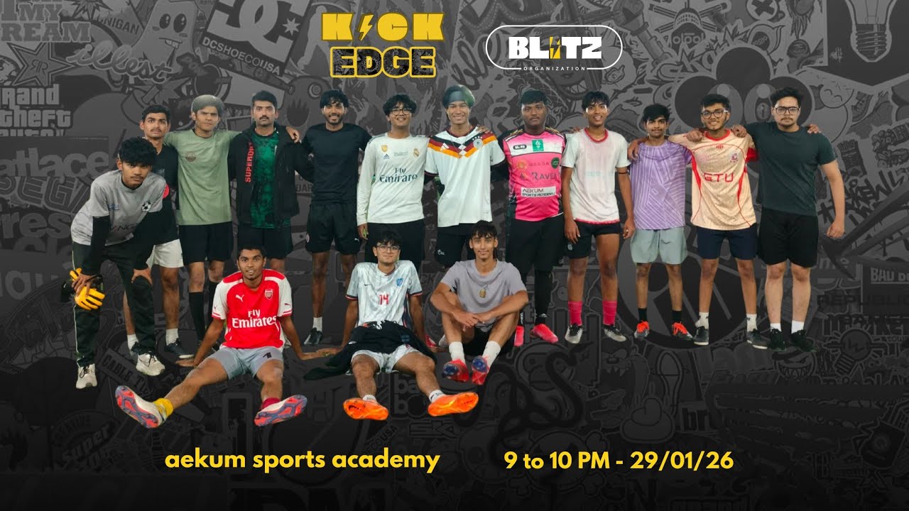 aekum sports academy - 9 to 10 PM - 29/1/26- ahmedabad - kickedge, let's edge it!