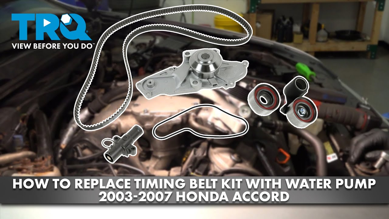 Как заменить комплект ремня ГРМ с водяным насосом на Honda Accord 2003-2007