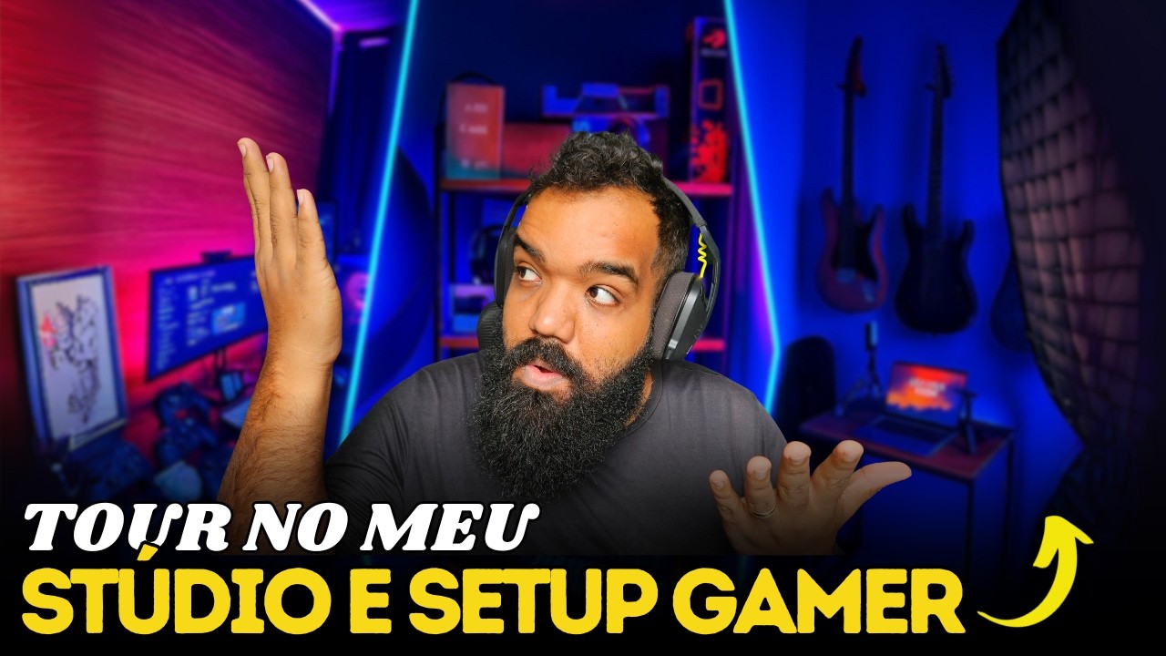 Tour completo pelo Meu setup de GRAVAÇÃO na varanda de casa!