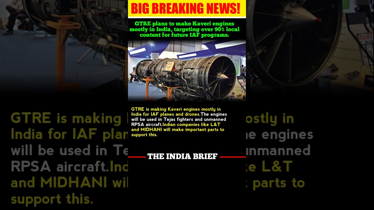 🇮🇳 GTRE to Build Kaveri Jet Engines &mdash; 90% Made in India! | #Shorts