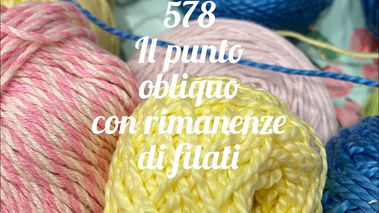 Punto obliquo con rimanenze di filati
