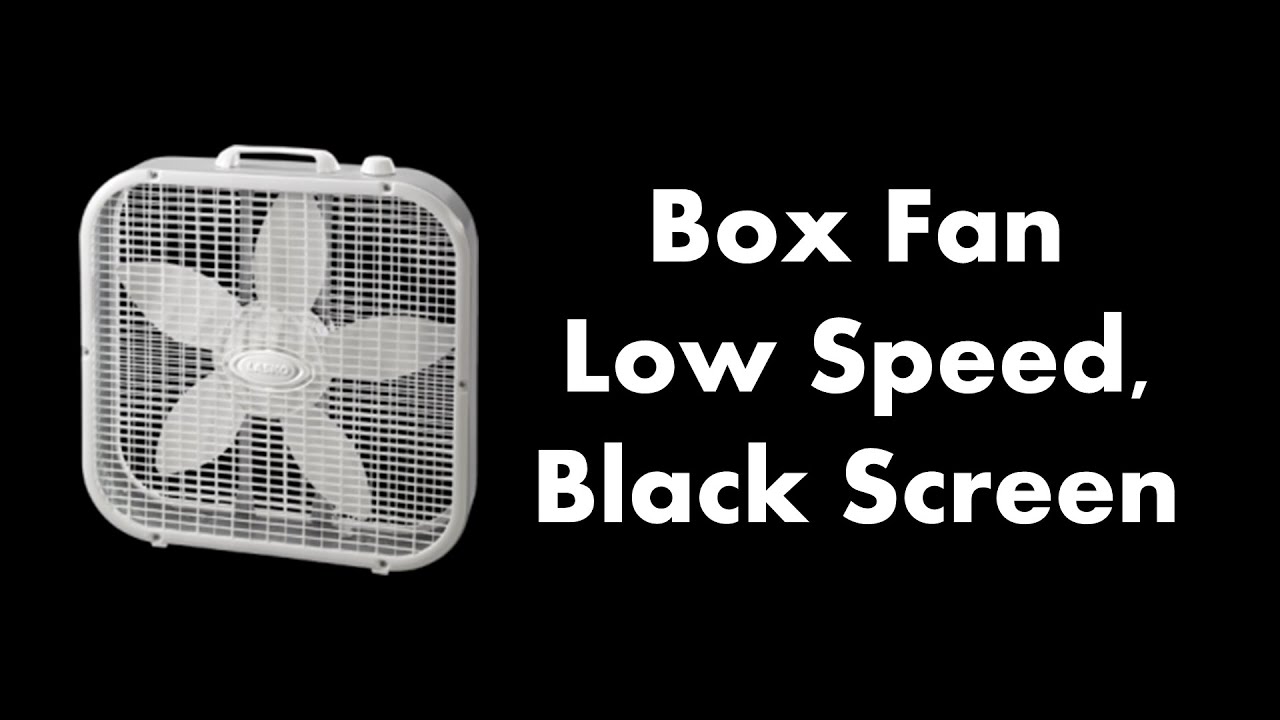 🔴 Box Fan - Low Speed, Black Screen 💨⬛ &bull; Live 24/7 &bull; No mid-roll ads