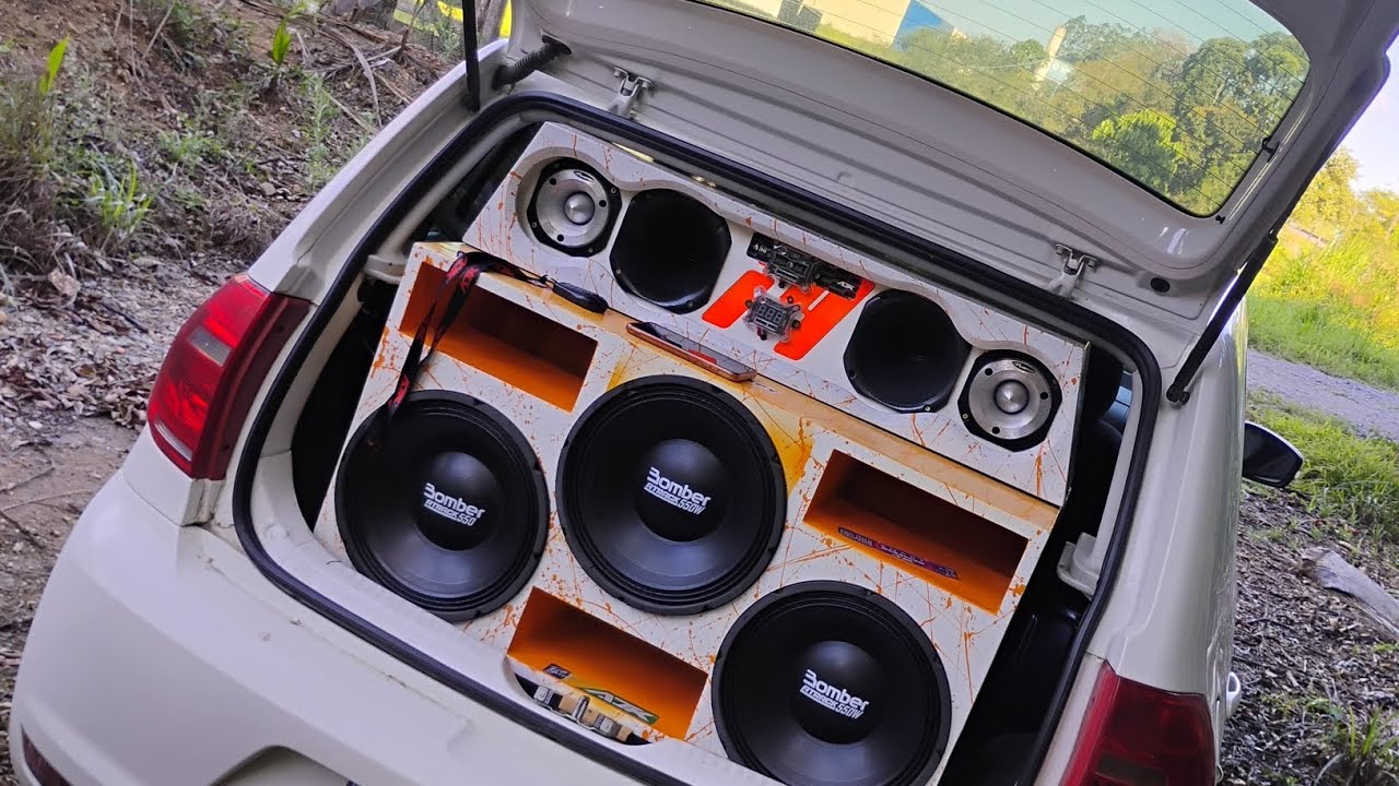 mega pancadão automotivo falantes Bomber atrack e módulos Taramps