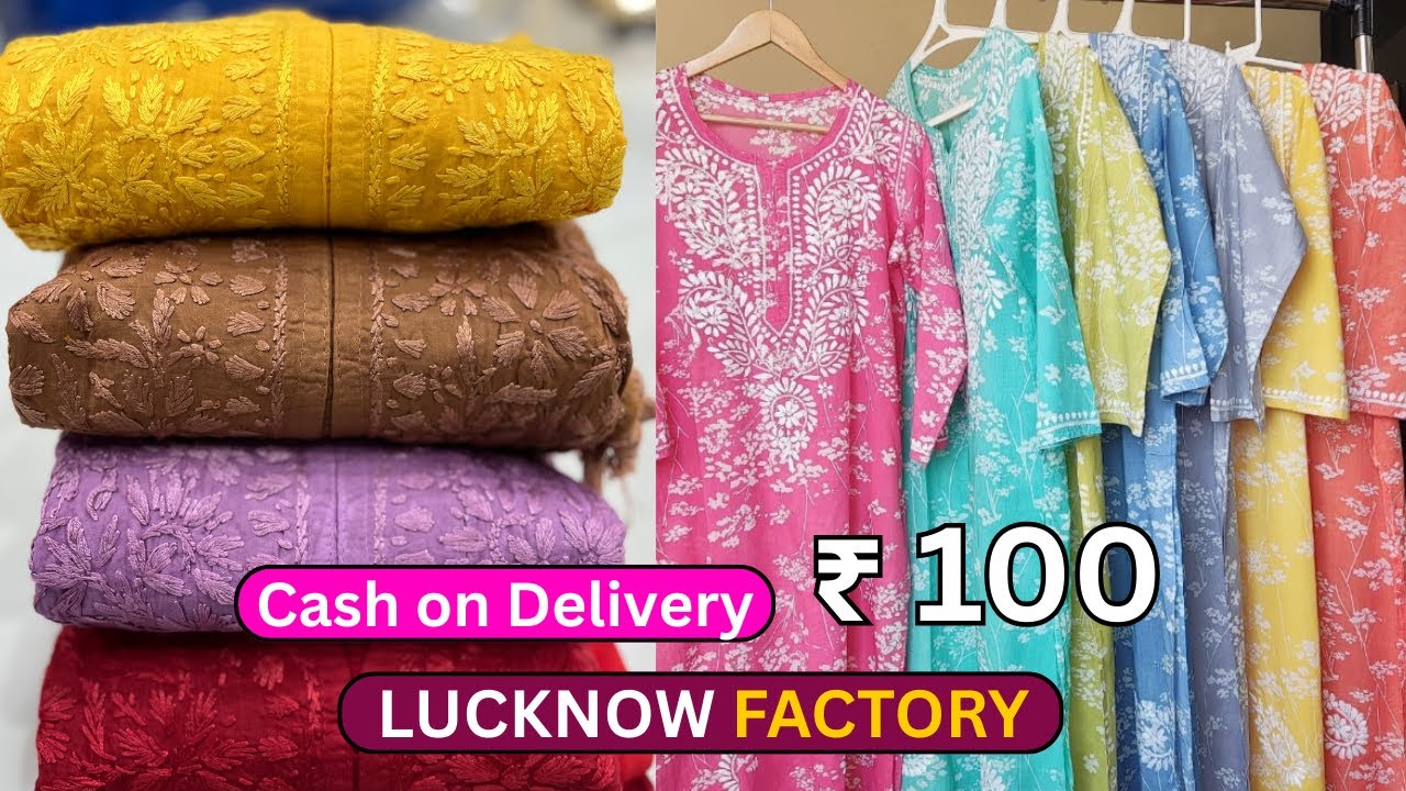 Pure Chikankari Kurti from Biggest Manufacturer of Lucknow with Cash on Delivery