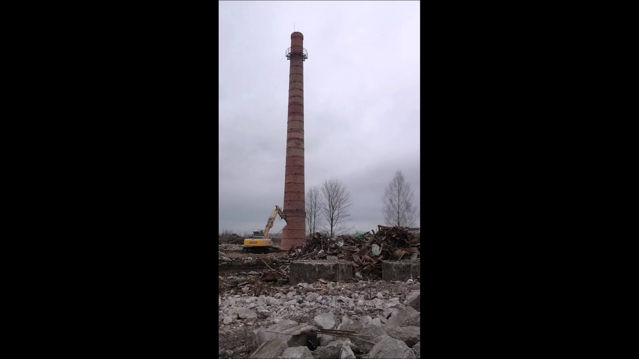 Kiviõli korstna lammutamine