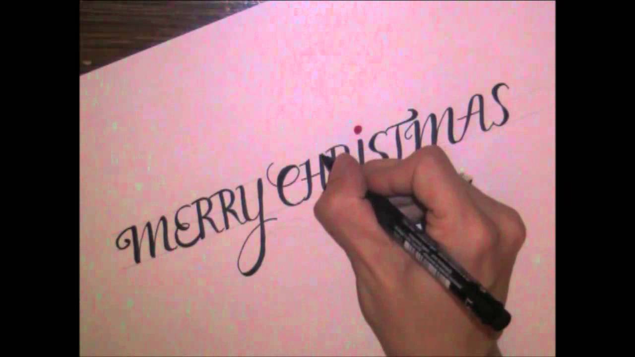 how to write in cursive - cursive fancy letters merry christmas