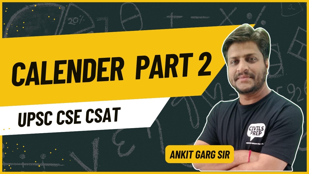 Calendar Part 2 | UPSC CSAT | Complete Concept + Shortcut Tricks | Paper 2 | Prelims | Reasoning
