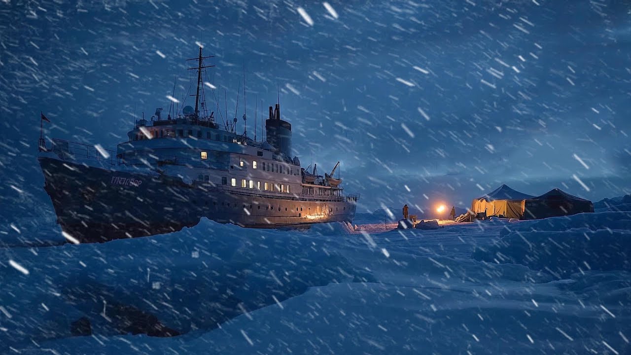 Relax &  fall asleep quickly with the chilling winter blizzard sound┇Howling blizzard environment