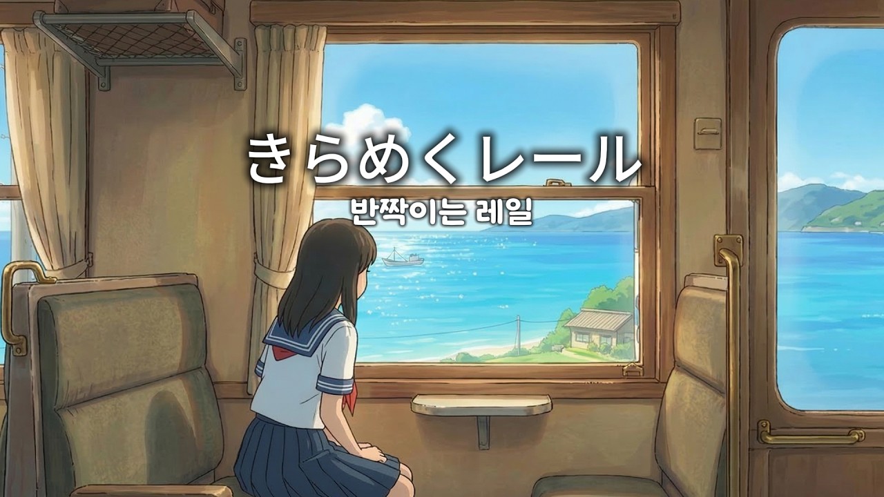 [JPOP] きらめくレールの向こう (Shining Rails) | 여름 바다 기차 감성 애니 노래 | Japanese Summer Anime Song