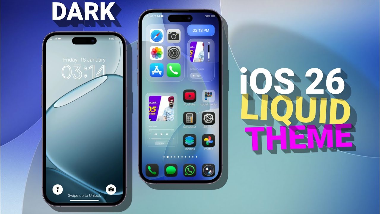 iOS 26 Liquid Glass Dark Mode | iOS 26 Liquid Dark Icon Theme For Vivo & iqoo devices
