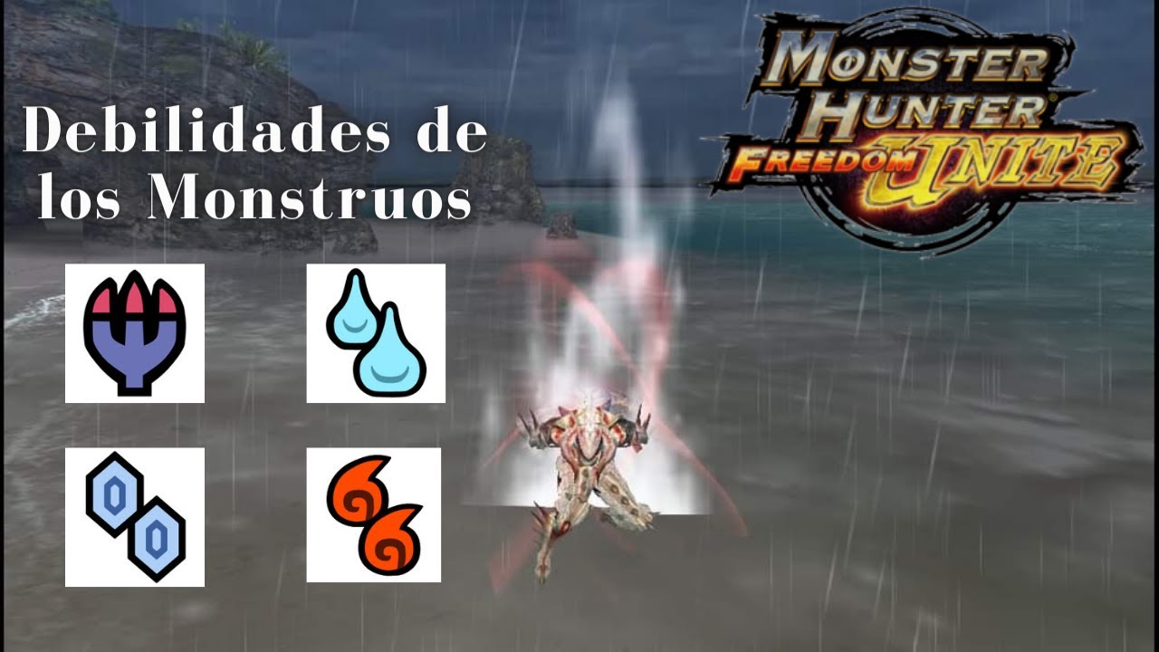 Monster Hunter Freedom Unite (MHFU)|Debilidades y algunos datos de los Monstruos