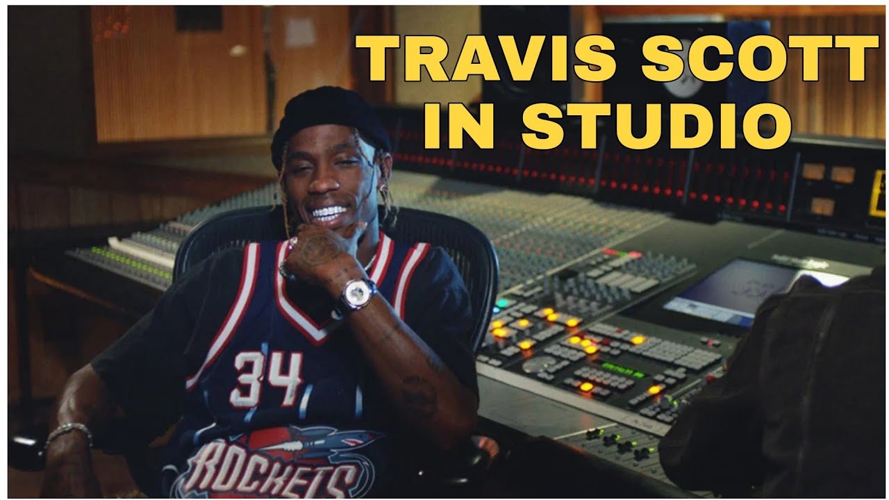 Travis Scott In Studio Making Albums And Songs