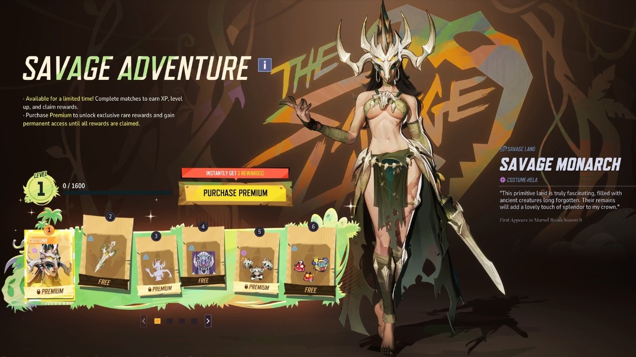 Savage Adventure Event Pass Showcase - Marvel Rivals