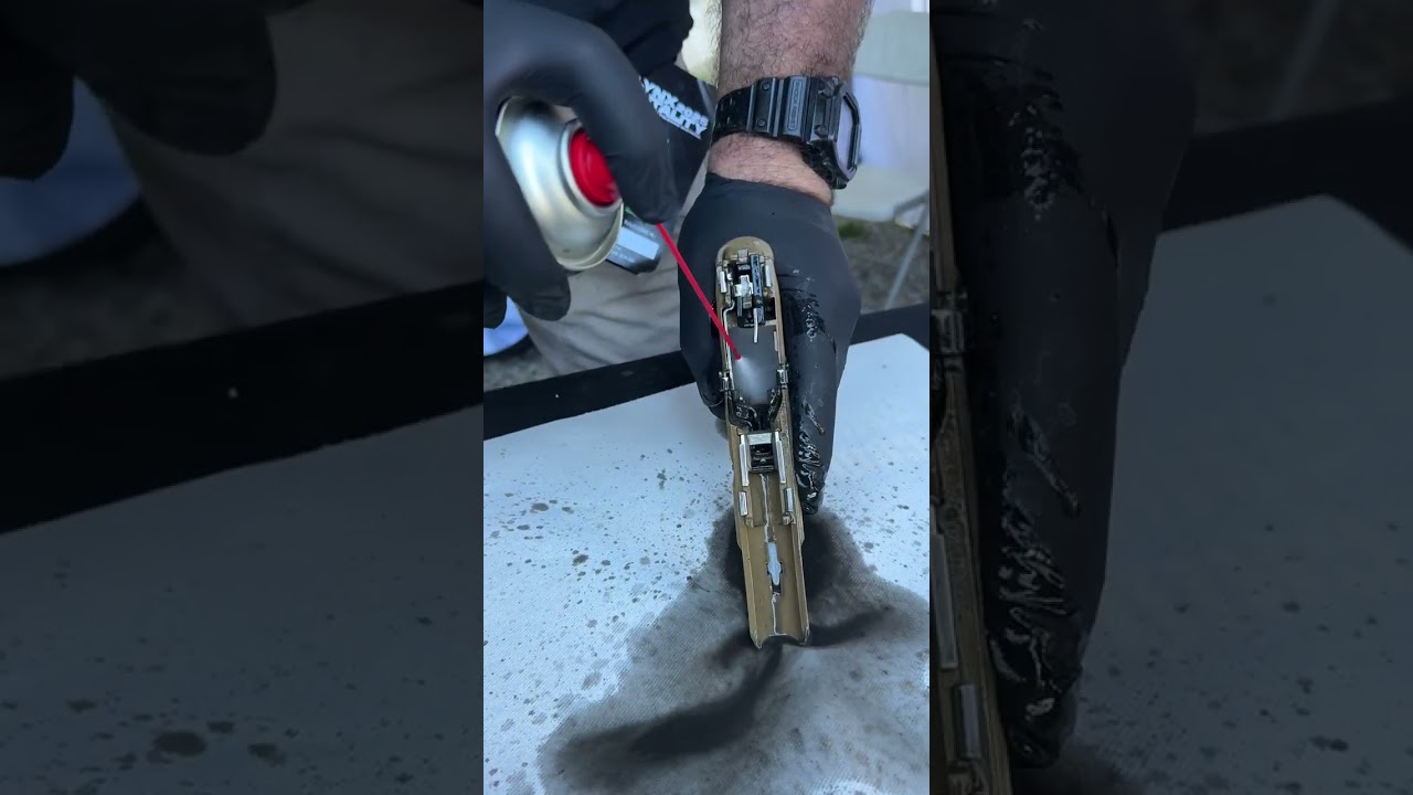 Glock в сильном загрязнении и средство для чистки оружия RifleCX #shorts