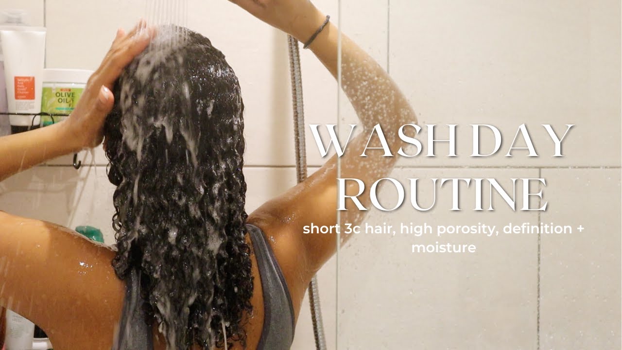 Wash Day Routine: Short 3c Curly Hair, High Porosity, Intense Moisture, Defined Curls