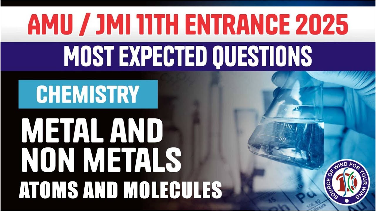 AMU / JMI 11th Entrance 2025 | Chemistry | Most Expected Questions