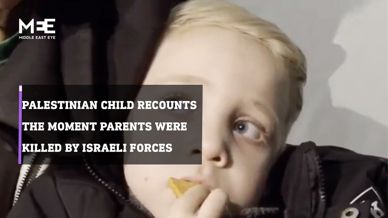 Palestinian child, Faisal Al-Khalidi, recounts the moment Israeli forces killed his parents