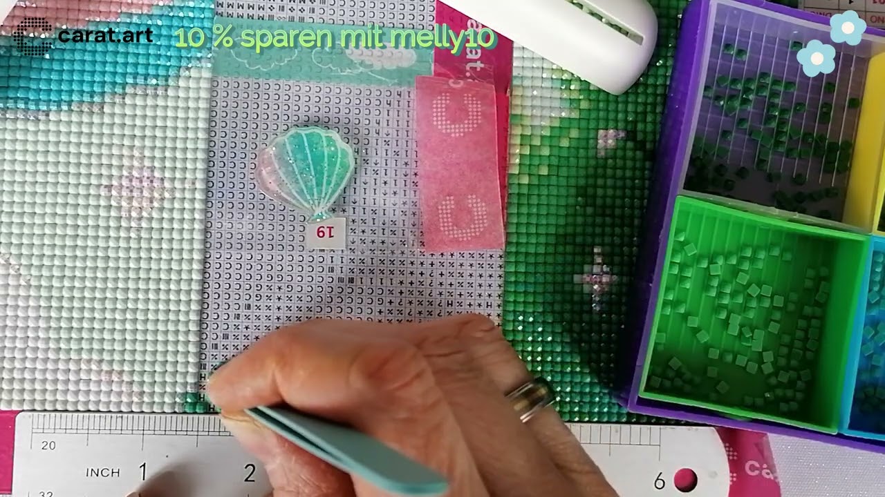 Diamond Painting 💎 Paint with me 🖊️ Carat.art 💗 Mystery Friends 🎇 FrühlingsTAG