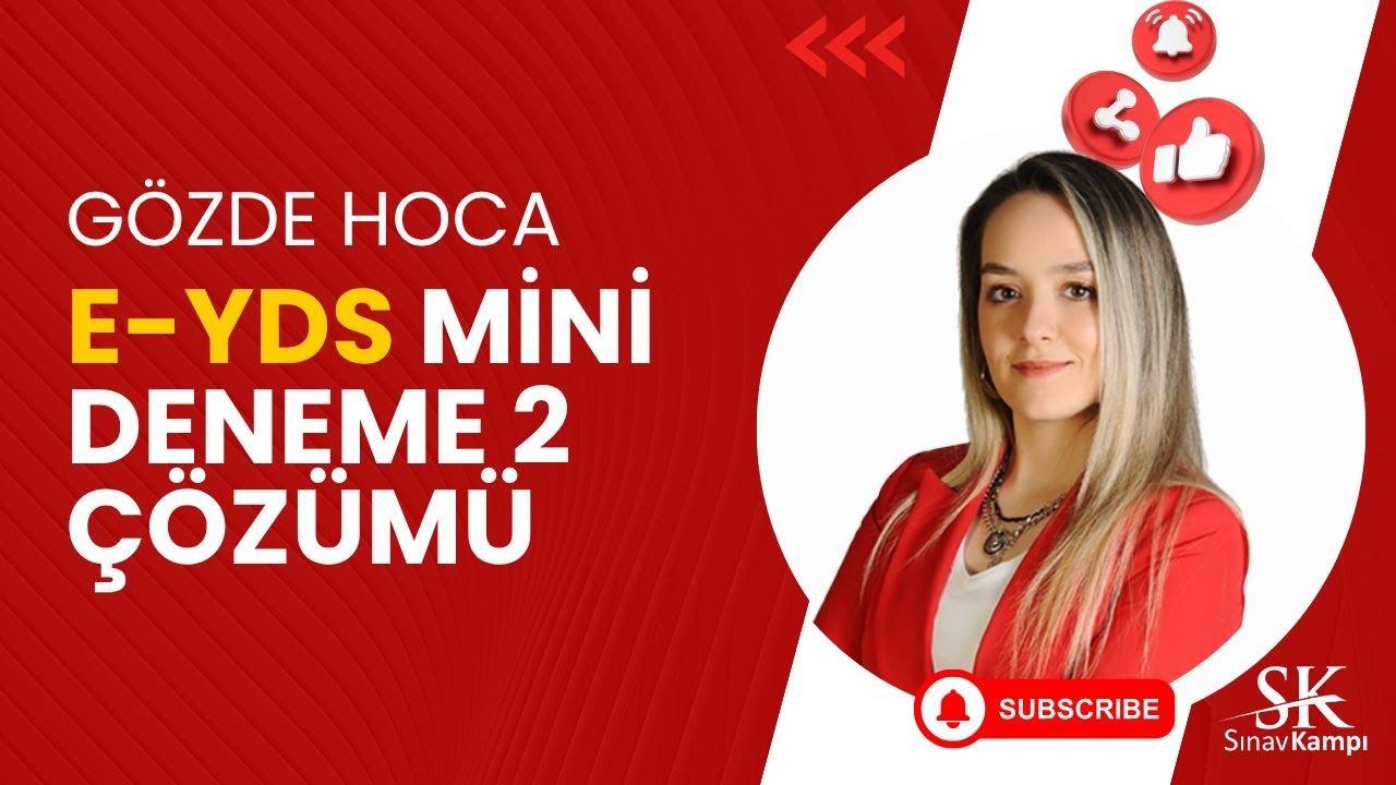 GÖZDE HOCA EKİM E-YDS MİNİ DENEME 2 ÇÖZÜMÜ | GÖZDE HOCA