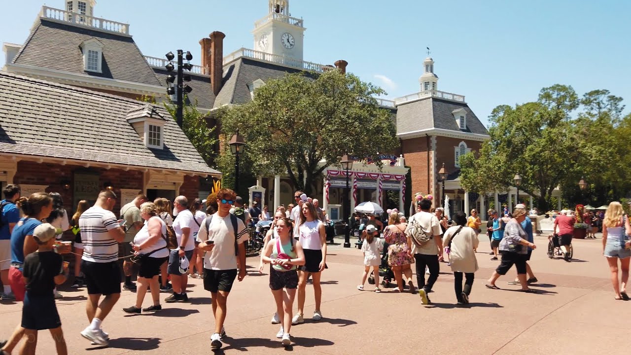 Disney World Walk: EPCOT The American Adventure Pavilion in 4K · Orlando Florida