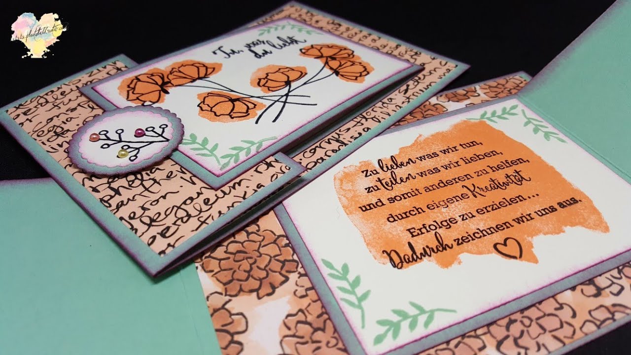 Fancy Fold Card mit Stampin' Up! Geteilte Leidenschaft