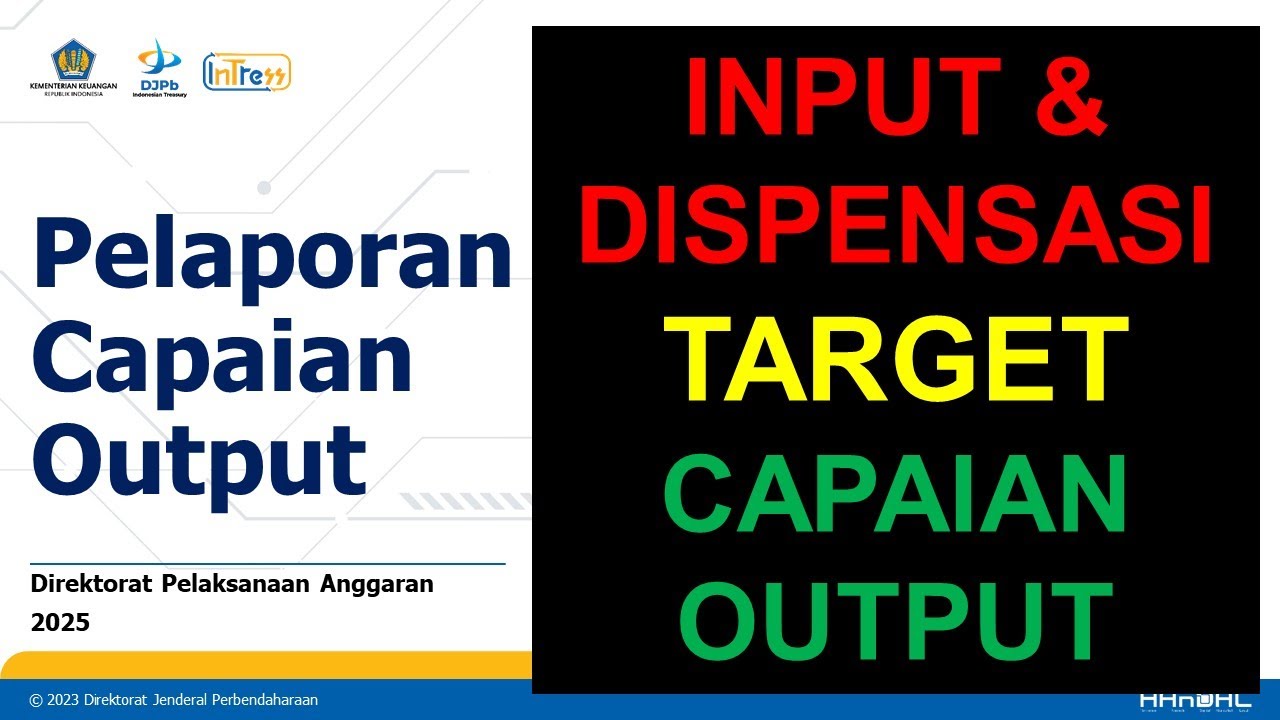 Input dan Dispensasi Target Capaian Output