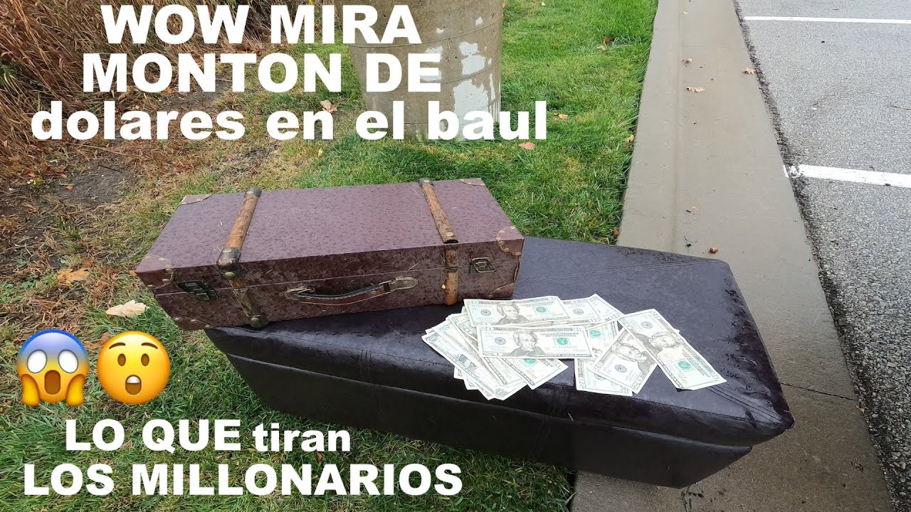 un PAQUETE de DOLARES 🤑 en el BAUL / LO QUE TIRAN EN USA LOS MILLONARIOS / VENTA DE GARAGE EN USA