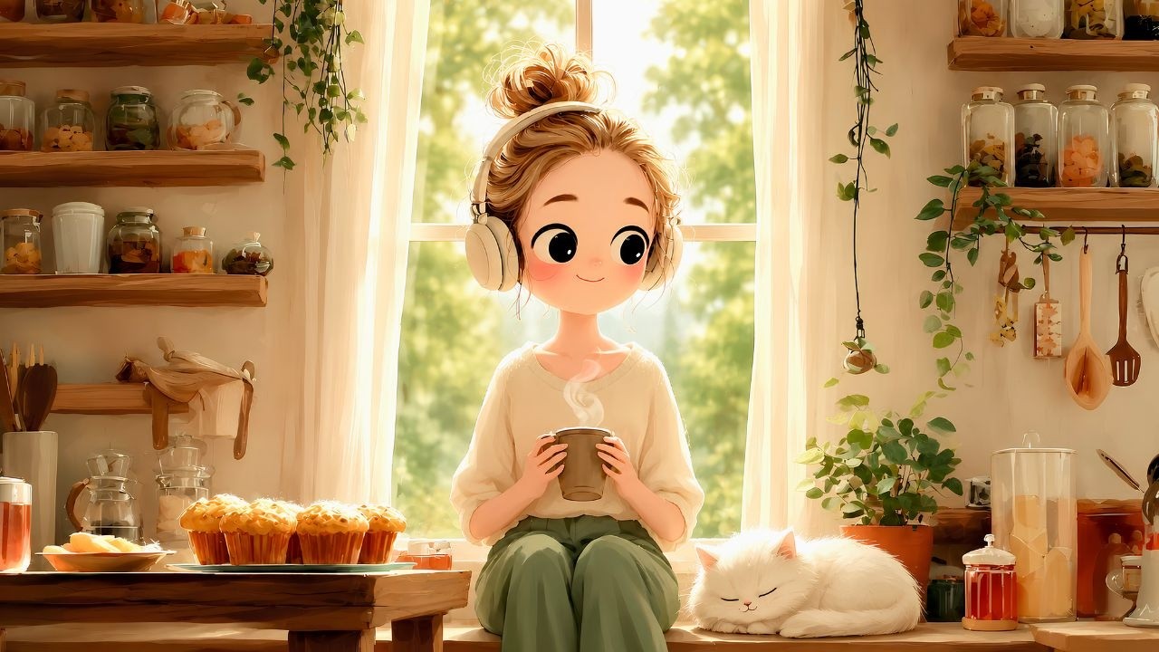 Soft Jazz ☕ Morning Playlist 🧁 | Coffee & Muffins | A Slow Warm Kitchen Morning