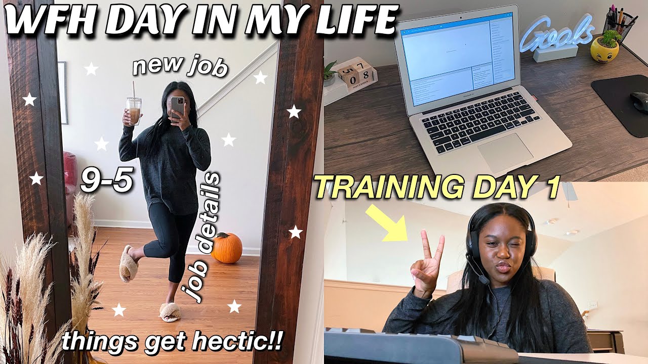 WFH VLOG: 9-5 work from home day in my life! spend my first day of training with me :)