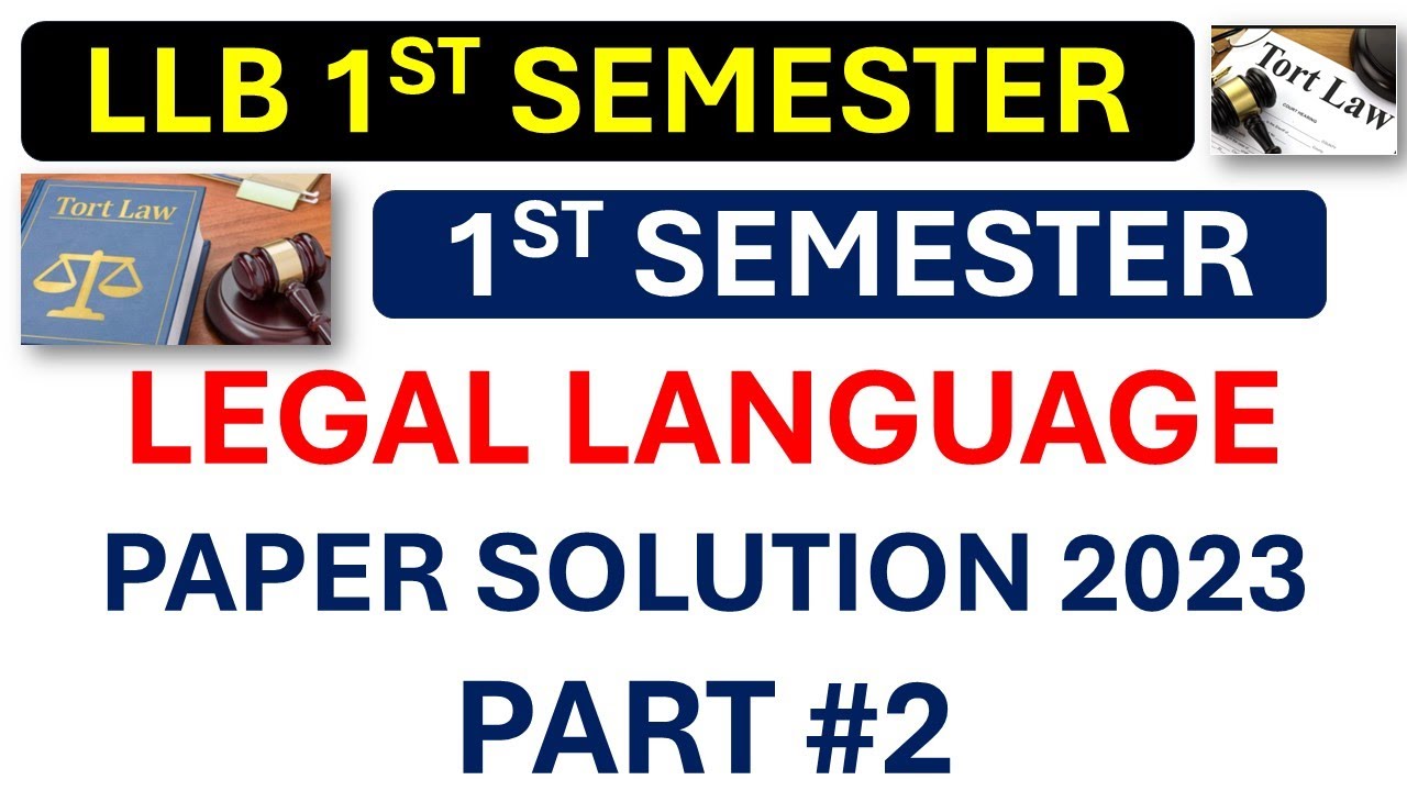 llb 1st semester question papers with answers | llb first semester exam | #legallanguage #part2